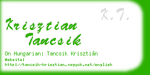 krisztian tancsik business card
